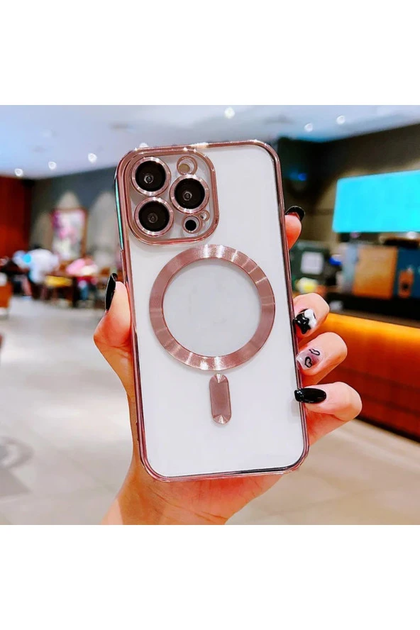 iPhone 14 Pro Max ile uyumlu Kamera Korumalı Kılıf Magsafe ile uyumlu Wireless Power-Magnet Kılıf ürün görseli