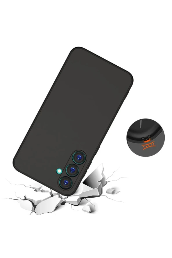 Samsung Galaxy S23 Fe ile uyumlu Kılıf Siyah Bye Kamera Korumalı Parmak izi yapmayan Galaxy S23 Fe - Resim 3