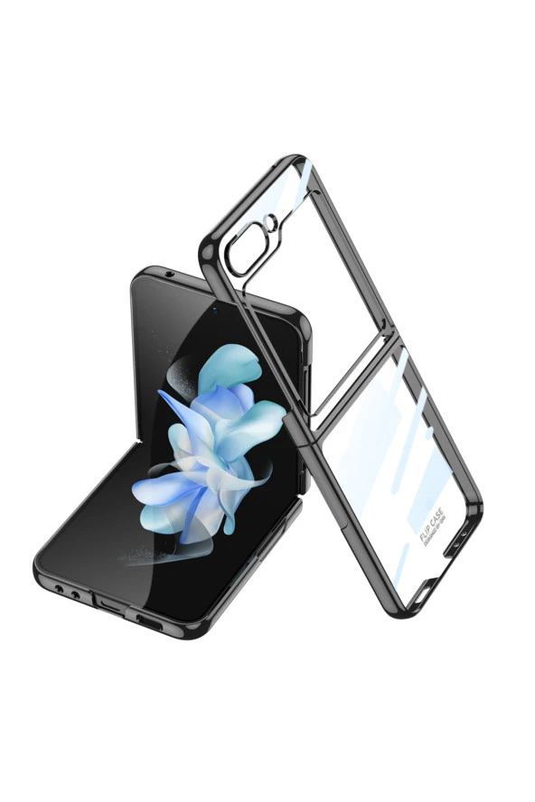 Samsung Galaxy Z Flip 5 ile uyumlu Kılıf 180° Açılıp Kapanabilir Kamera Lens Koruma