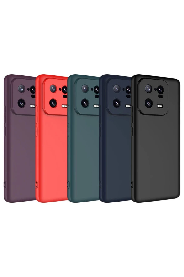 Xiaomi Mi 13 Pro ile Uyumlu Kılıf Kadife Iç Yüzey Silikon Z-Mara Lansman Vieri Kılıf Koyu Yeşil - Resim 2