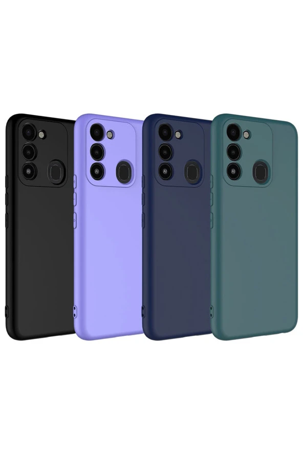 Tecno Spark 8C ile Uyumlu Kılıf Kadife Iç Yüzey Silikon Z-Mara Lansman Vieri Kılıf Siyah - Resim 2