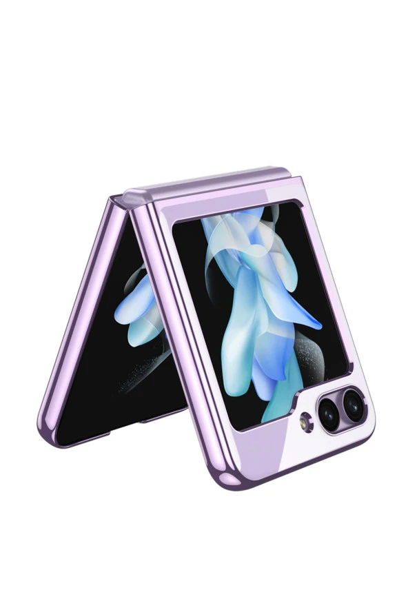Samsung Galaxy Z Flip 5 ile uyumlu Kılıf 180° Açılıp Kapanabilir Kamera Lens Koruma - Resim 2