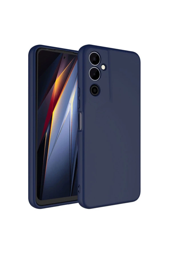 Tecno Pova Neo 2 ile Uyumlu Kılıf Kadife Iç Yüzey Silikon Z-Mara Lansman Vieri Kılıf Lacivert