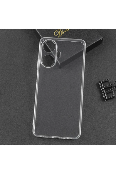 Realme C55 ile uyumlu Kılıf Süper Şeffaf ve pürüzsüz Silikon Kapak - Resim 5