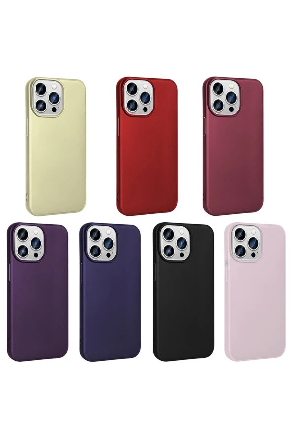 iPhone 15 Pro Max ile uyumlu Kılıf Soft ve pürüzsüz Premier Silikon Kapak Mürdüm - Resim 2