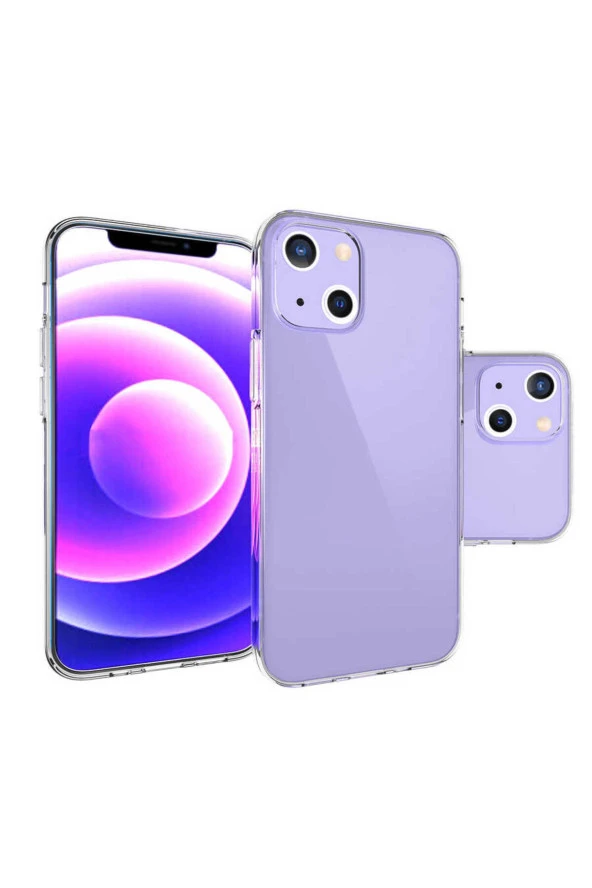 iPhone 15 Plus ile uyumlu Kılıf Süper Şeffaf ve pürüzsüz Silikon Kapak ürün görseli
