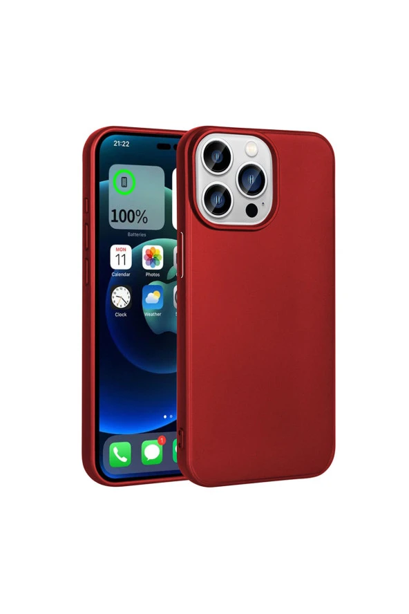 iPhone 15 Pro ile uyumlu Kılıf Soft ve pürüzsüz Premier Silikon Kapak Kırmızı ürün görseli