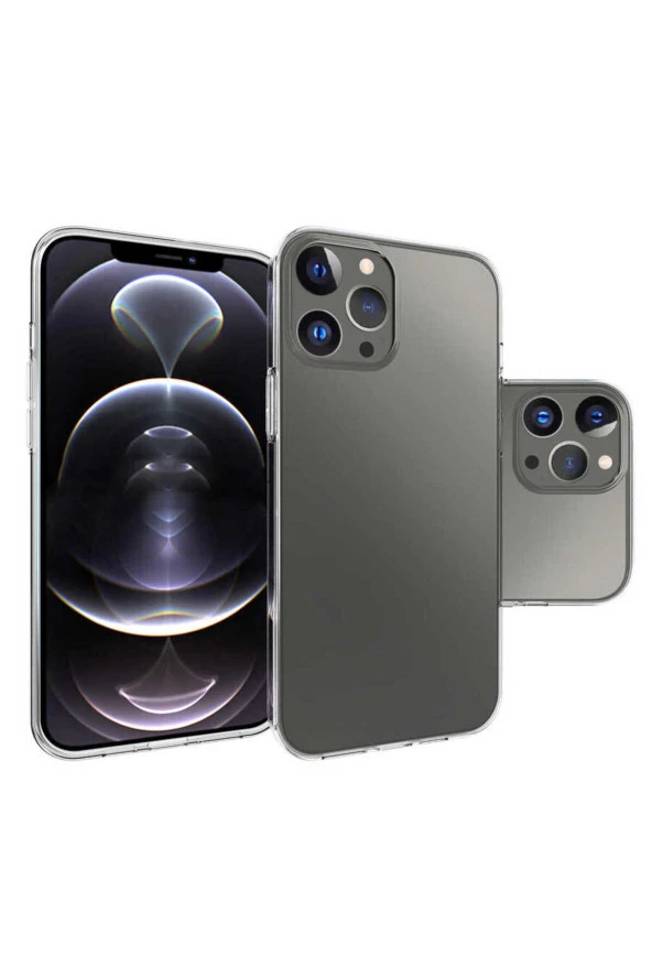 iPhone 15 Pro Max ile uyumlu Kılıf Süper Şeffaf ve pürüzsüz Silikon Kapak ürün görseli
