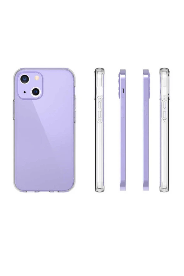 iPhone 15 Plus ile uyumlu Kılıf Süper Şeffaf ve pürüzsüz Silikon Kapak - Resim 3