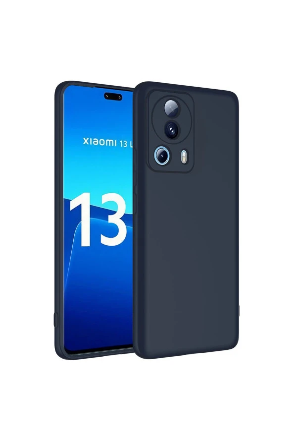 Xiaomi Mi 13 Lite ile Uyumlu Kılıf Kadife Iç Yüzey Silikon Z-Mara Lansman Vieri Kılıf Lacivert ürün görseli