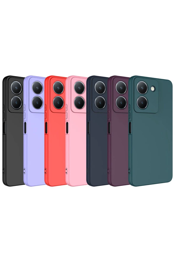 Vivo Y36 4G ile Uyumlu Kılıf Kadife Iç Yüzey Silikon Z-Mara Lansman Vieri Kılıf Lila - Resim 2