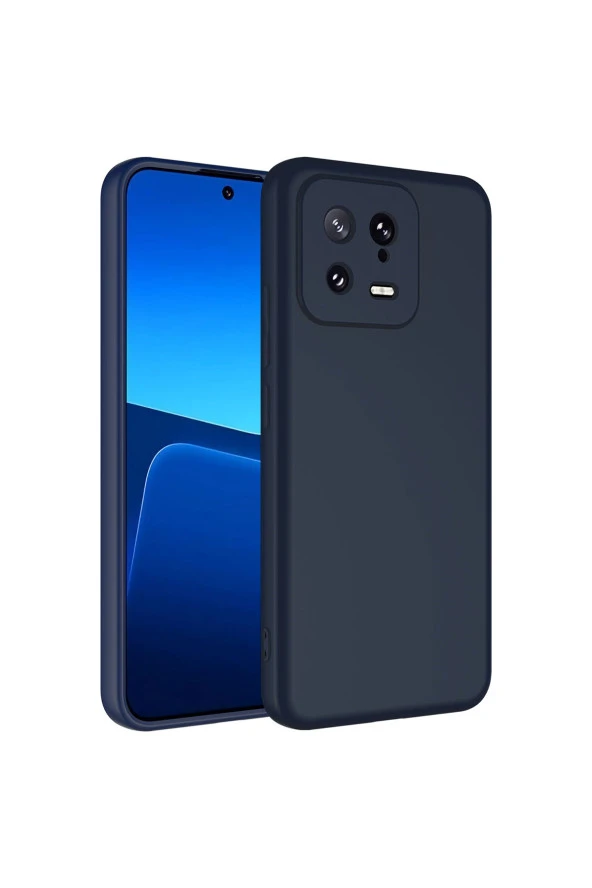 Xiaomi Mi 13 ile Uyumlu Kılıf Kadife Iç Yüzey Silikon Z-Mara Lansman Vieri Kılıf Lacivert ürün görseli