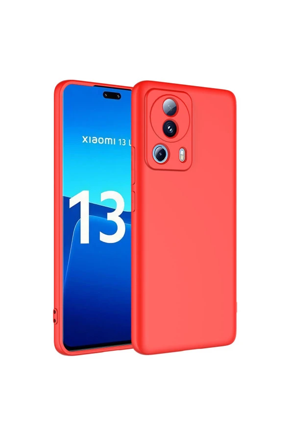 Xiaomi Mi 13 Lite ile Uyumlu Kılıf Kadife Iç Yüzey Silikon Z-Mara Lansman Vieri Kılıf Kırmızı ürün görseli 1