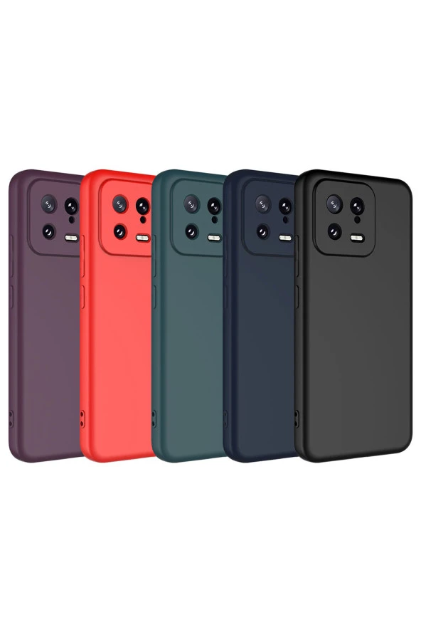 Xiaomi Mi 13 ile Uyumlu Kılıf Kadife Iç Yüzey Silikon Z-Mara Lansman Vieri Kılıf Lacivert - Resim 2