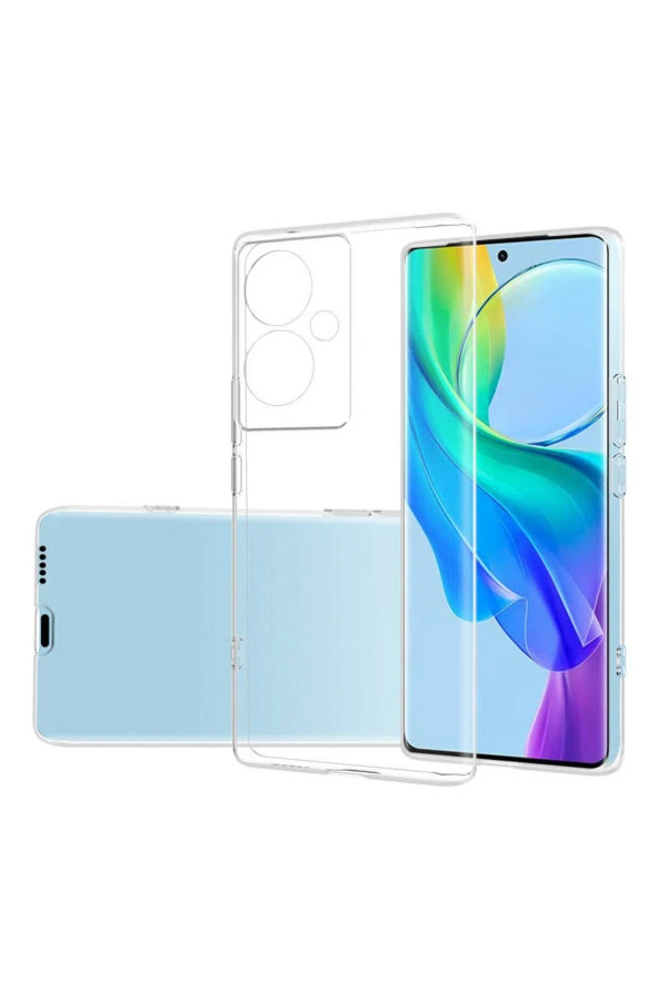 Vivo V29 Lite 5G ile Uyumlu Kılıf Süper Esnek Yapılı Kamera Korumalı Silikon Şeffaf Kapak ürün görseli