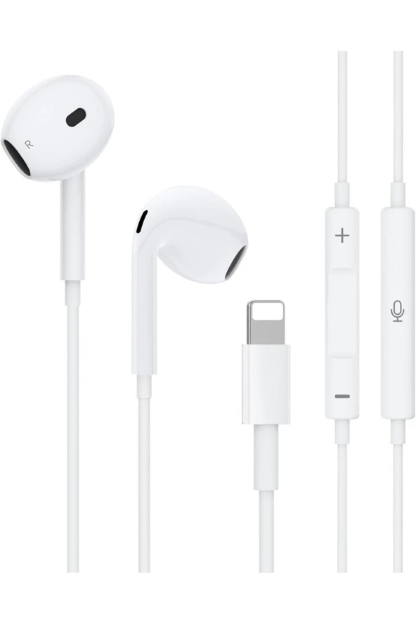 Tak Çalıştır Lightning Uçlu Mikrofonlu Kulaklık iPhone 13 Serisine Kadar Destek iPhone 11 12 Uyumlu