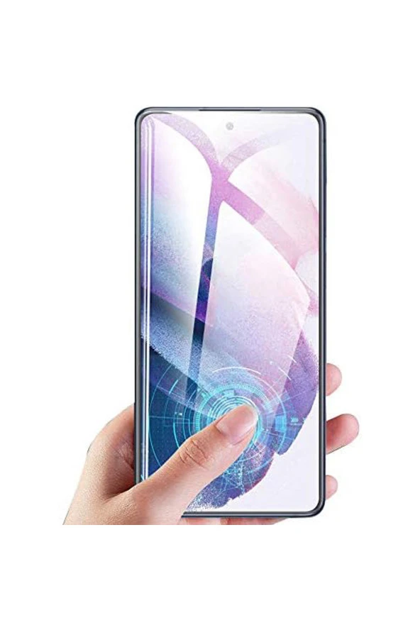 Galaxy S23 Fe ile Uyumlu Ekran Koruma Nano Kenarları Sert Seramic Siyah Çerçeveli 9H Sağlamlık - Resim 4