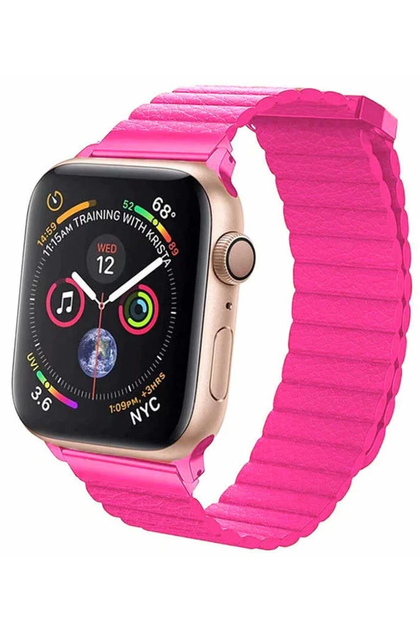 Apple Watch Kayış 44 Mm Deri Kırmızı - 2