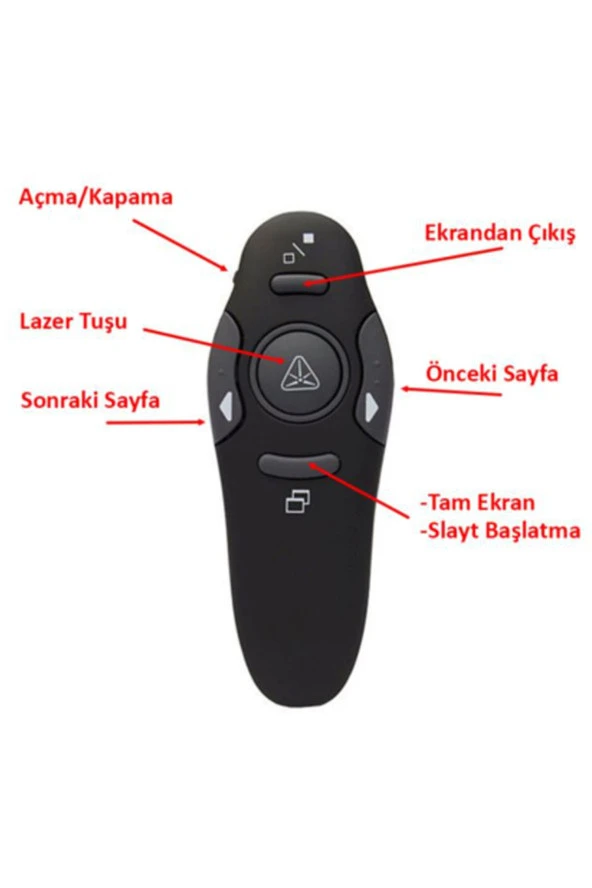Kablosuz Lazer Projeksiyon Sunum Kumandası Amp16ap - 3