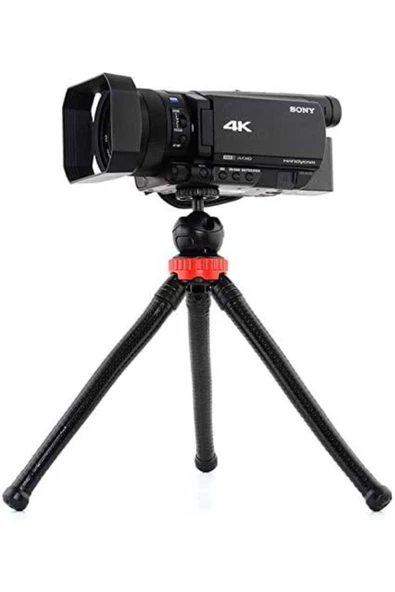 Flexible Youtuber 30cm Ahtapot 360 Derece 320gr Selfie Telefon Tutucu Tripod+Bluetooth Kumandalı - 2
