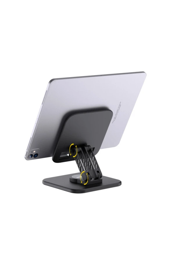 360 Derece Ayarlanabilir İnce Gerçek Tok Alüminyum Gövde Telefon Tablet Tutucu Stand F10max Siyah ürün görseli