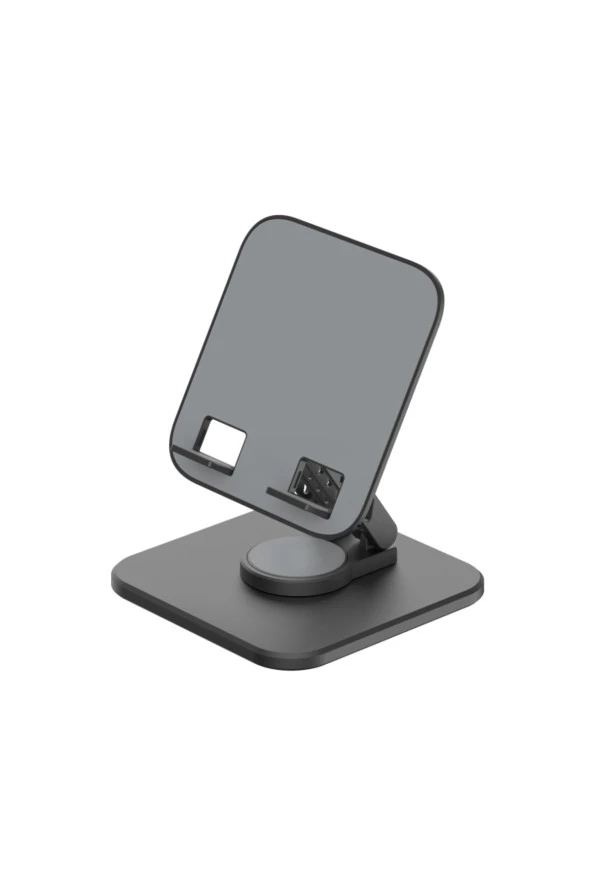 360 Derece Ayarlanabilir İnce Gerçek Tok Alüminyum Gövde Telefon Tablet Tutucu Stand F10max Siyah - Resim 3