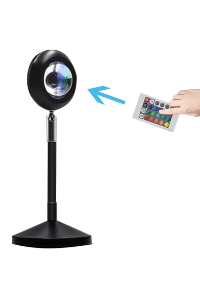 Kumandalı Gün Batımı Projektörü Rgb 16 Renk Ufo Projeksiyon Usb Masa Lambası - 2