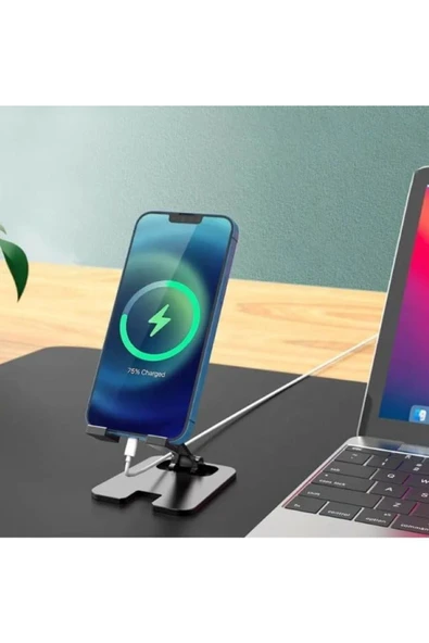 Ayarlanabilir Cep Telefonu Standı Katlanabilir Tok Alüminyum Universal Telefon Tutucu Xk040 - 2