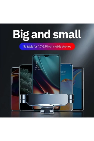 Araç Telefon Tutucu Araba Havalandırmasına Uygulanabilen 4.7-6.5 inç Arası Tüm Modellere Uygun ZR518 - 4
