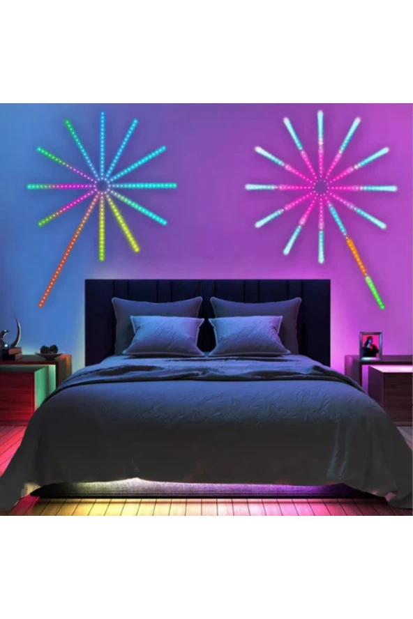 Led Yanar Söner Aydınlatma Renkli Led Işık Doğum Günleri Yılbaşı Kutlama Salon Oturma Odası YH24S - 3