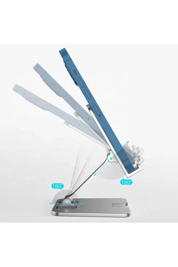 Ayarlanabilir Cep Telefonu Standı Katlanabilir Tok Alüminyum Universal Telefon Tutucu Xk040 - 6