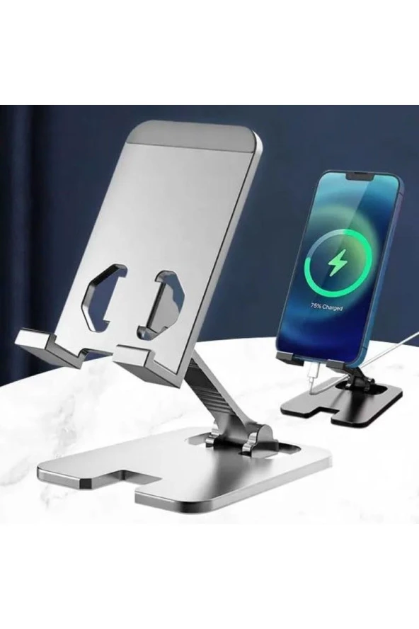 Ayarlanabilir Cep Telefonu Standı Katlanabilir Tok Alüminyum Universal Telefon Tutucu Xk040