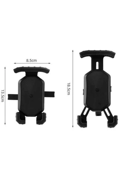 Bisiklet Motosiklet ve Scooter için Gidon Uyumlu Telefon Tutucu 4.5-7.2 İnch Kolay Kurulum B-551-BY - Resim 2