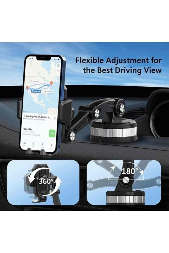 Araç İçin Telefon Tutucu Ayarlanabilir Temizlenebilir Torpido Cam Yada Sunroof Uygulanabilir FCZ031 - 3