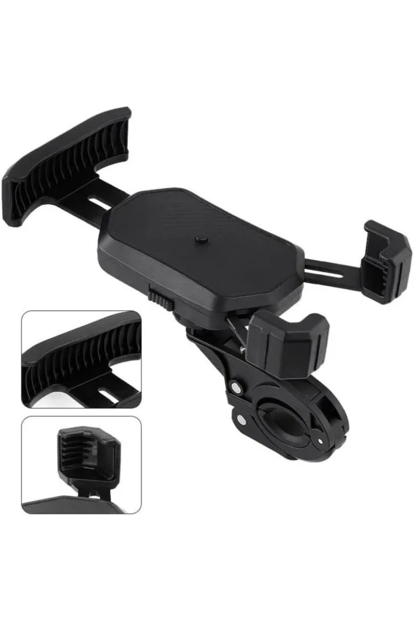 Bisiklet Motosiklet ve Scooter için Gidon Uyumlu Telefon Tutucu 4.5-7.2 İnch Kolay Kurulum B-551-BY - Resim 5