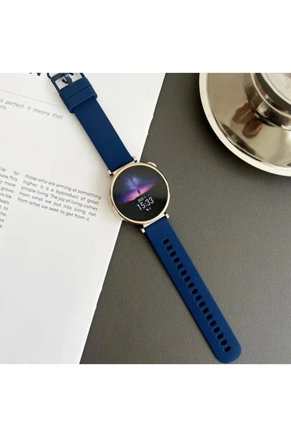 HUAWEI Watch GT 4 ile uyumlu Kordon 41mm Metal Tokalı Soft Tırtıklı Yüzey Premium Akıllı Saat Kayışı - 3