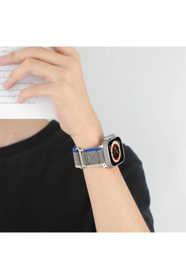 Apple Watch ile uyumlu Kayış 42/44/45/49mm Tra-vell Lopp Spor Esnek Çırt Çırt Toka Adventure Kordon - 3
