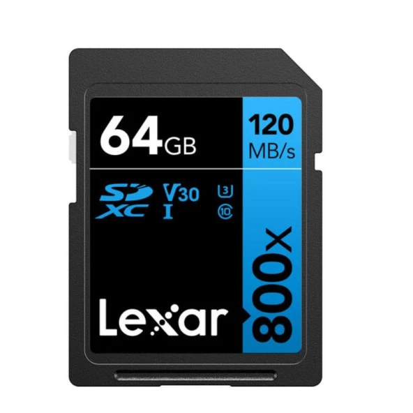 Lexar 64GB 800x 120Mb/s SDXC Hafıza Kartı