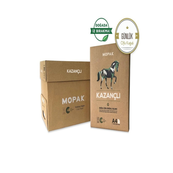 Mopak Kazançlı A4 Fotokopi Kağıdı 80Gr 5 Paket (1 Koli) (2500 Adet)