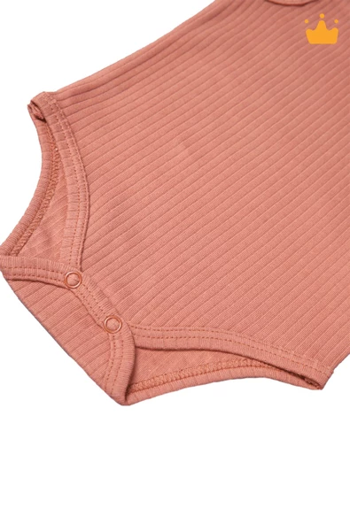 Babyhola %100 Pamuk 3'lü İnterlok Badi Zıbın Set 3727 - 5