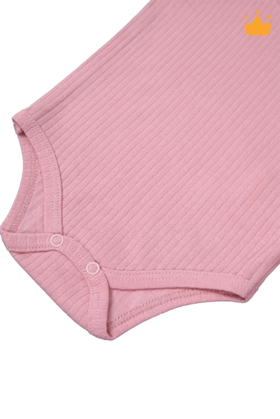 Babyhola %100 Pamuk 3'lü İnterlok Badi Zıbın Set 3727 - 7