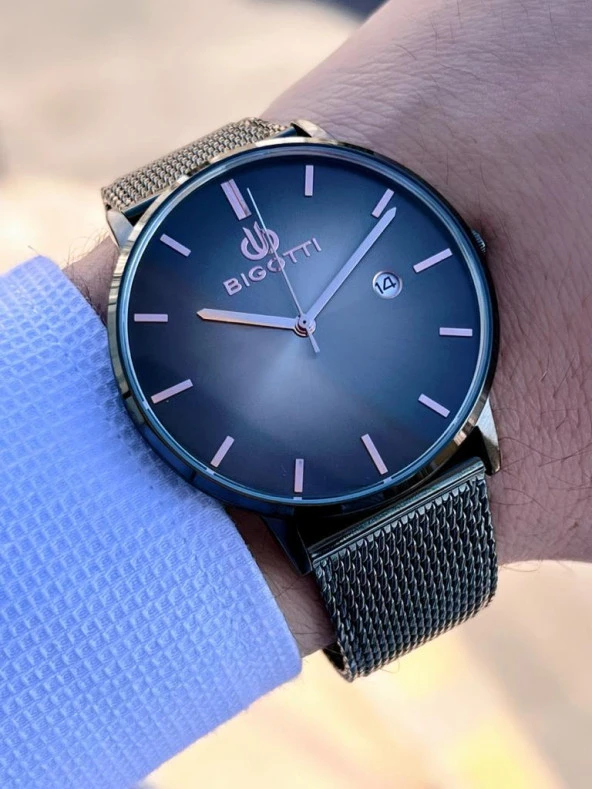 EBG.1.10120.5 Bigotti Çelik Kordon 5 ATM Su Geçirmez 2 Yıl Garantili Erkek Kol Saati ürün görseli