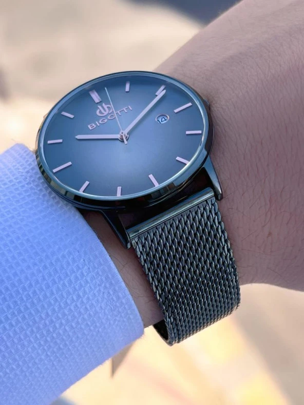EBG.1.10120.5 Bigotti Çelik Kordon 5 ATM Su Geçirmez 2 Yıl Garantili Erkek Kol Saati - Resim 2