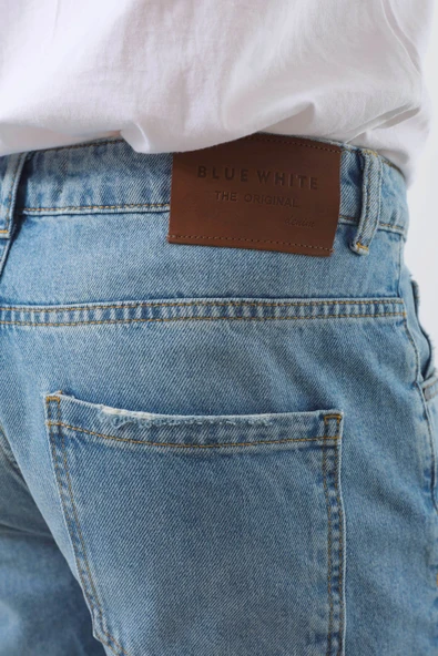 Erkek Yırtık Detaylı Jean Pantolon - 8