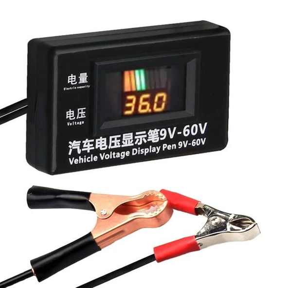 Powermaster 9-60V Otomotiv LCD Dijital Devre Test Cihazı Gerilim Ölçer - 4