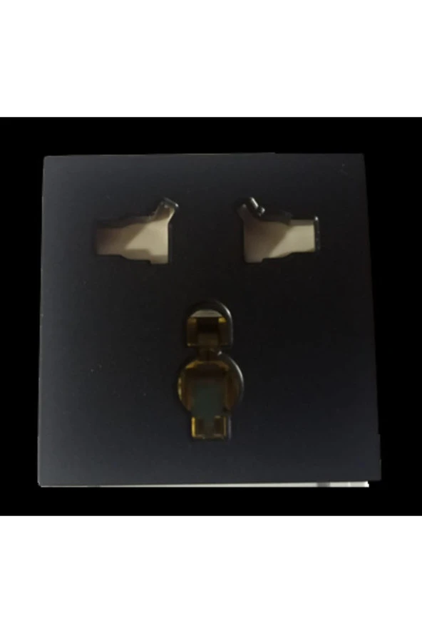 Viko Modüler Siyah Universal Combi Priz Alt+kapak 2m - Wvtt22244bl-tr