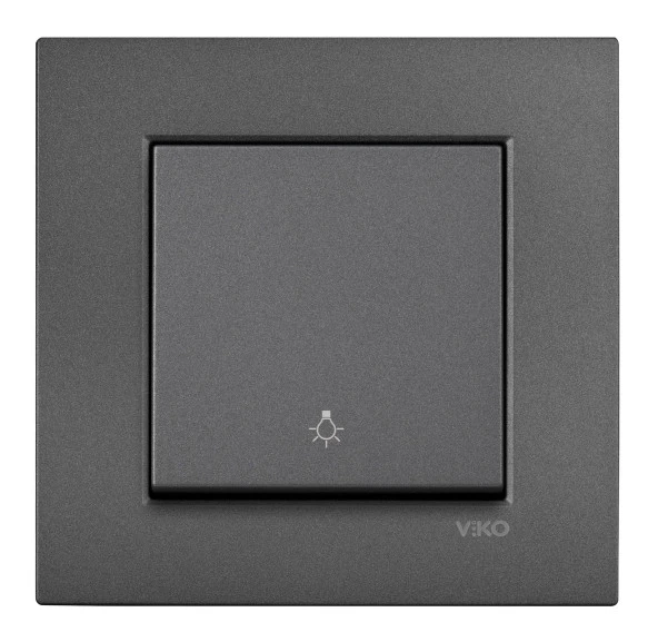 Viko Artline Novella Füme Light Yaylı Anahtar ÇERÇEVELİ 92605403
