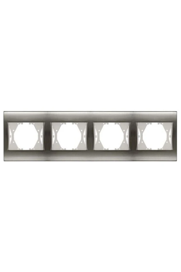 Viko Thea Blu Inox + Beyaz Dörtlü Çerçeve