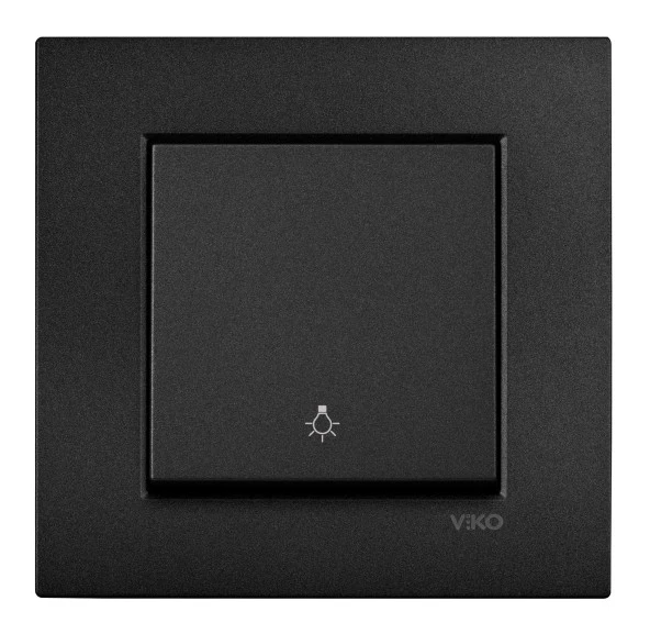 Viko Artline Novella Siyah Light Yaylı Anahtar ÇERÇEVELİ 92605503