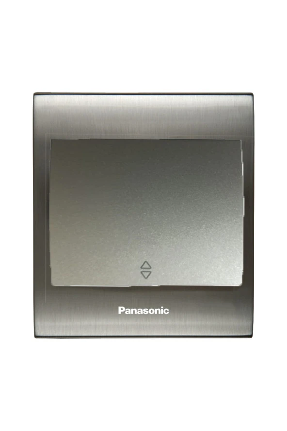 Viko Panasonic Thea Blu Vavian Anahtar, Çerçeve Inox+Beyaz, Kapak Metalik Beyaz